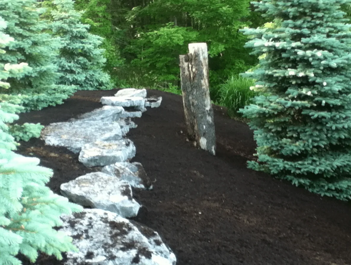 Freshly Mulched Garden Island